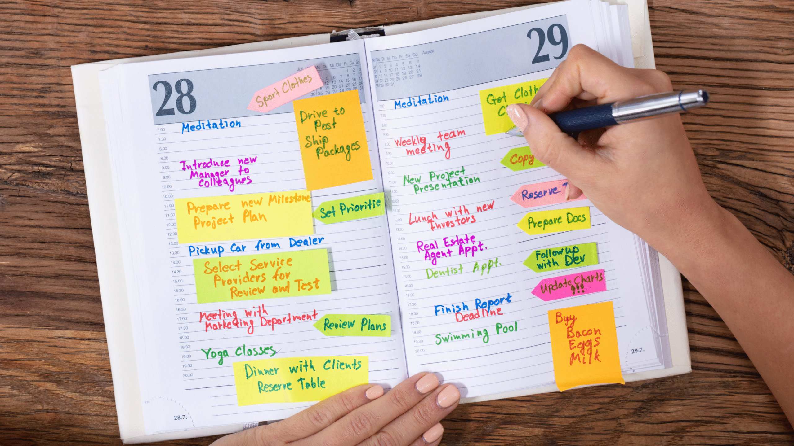 prepare planner and goals for the new year