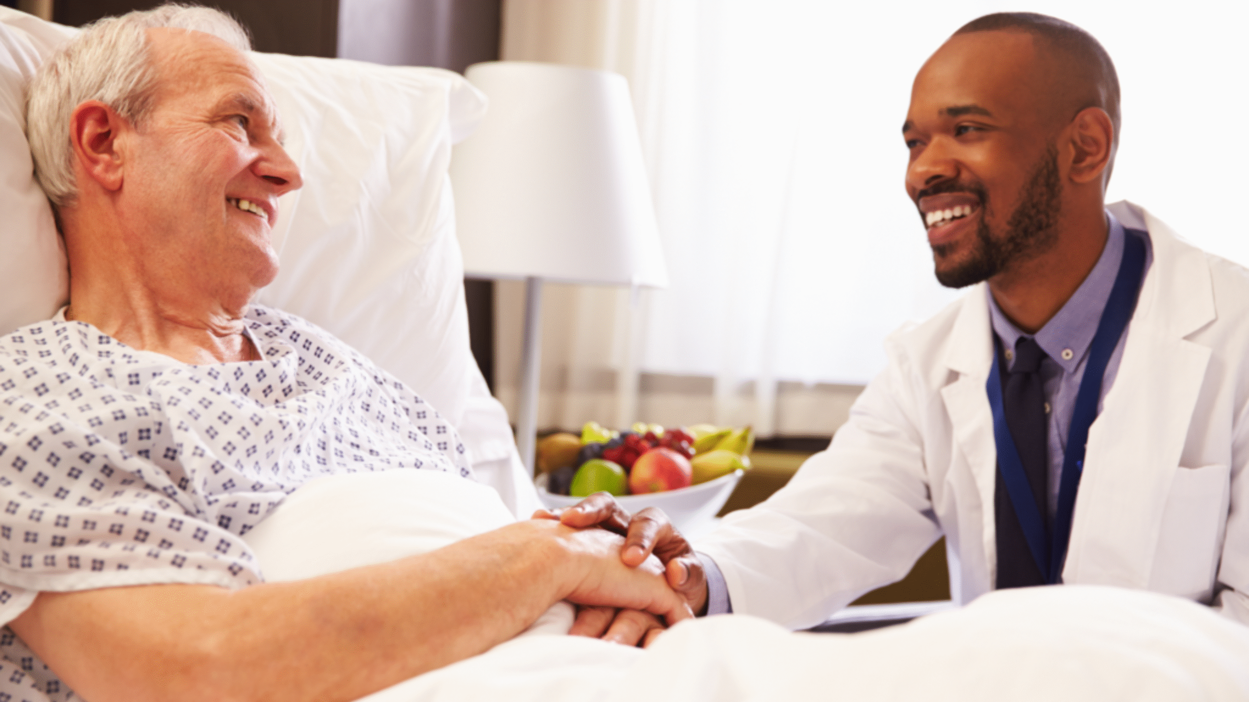 doctor introduces himself to patient